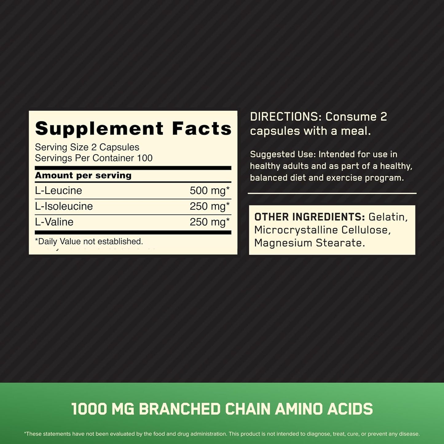 ON Mega BCAA 1000 200ct