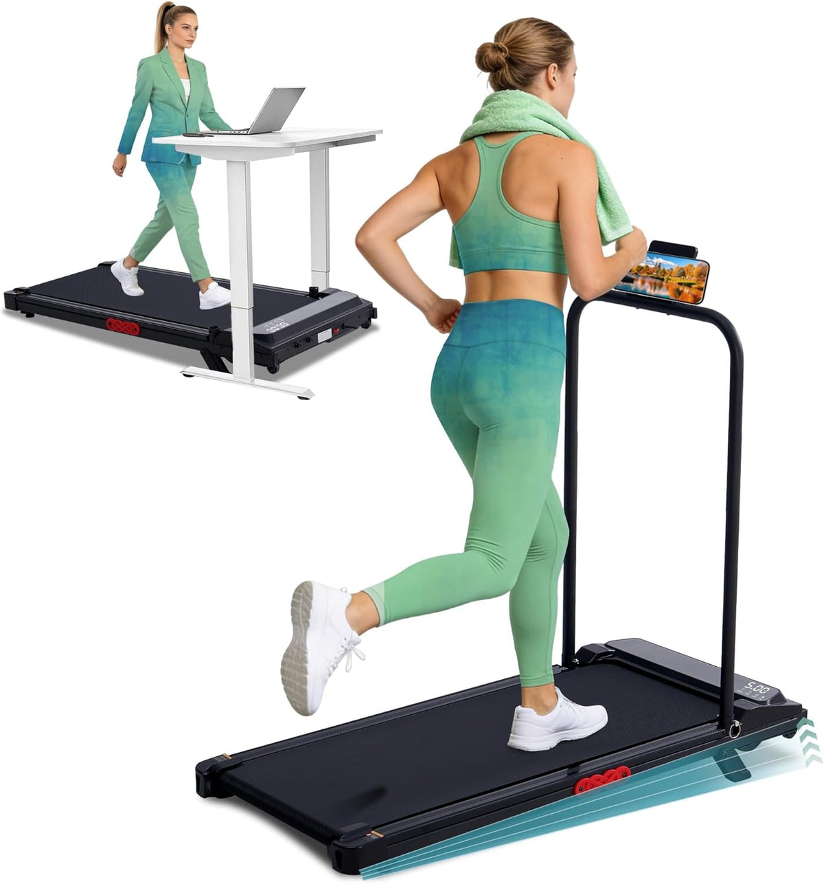 OkayFox Walking Pad Treadmill with Incline