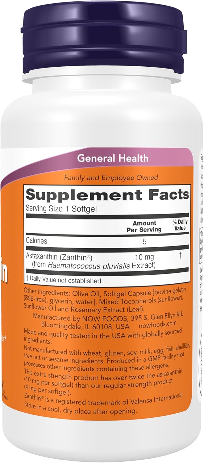 NOW Foods Astaxanthin 10mg - 60 Softgels
