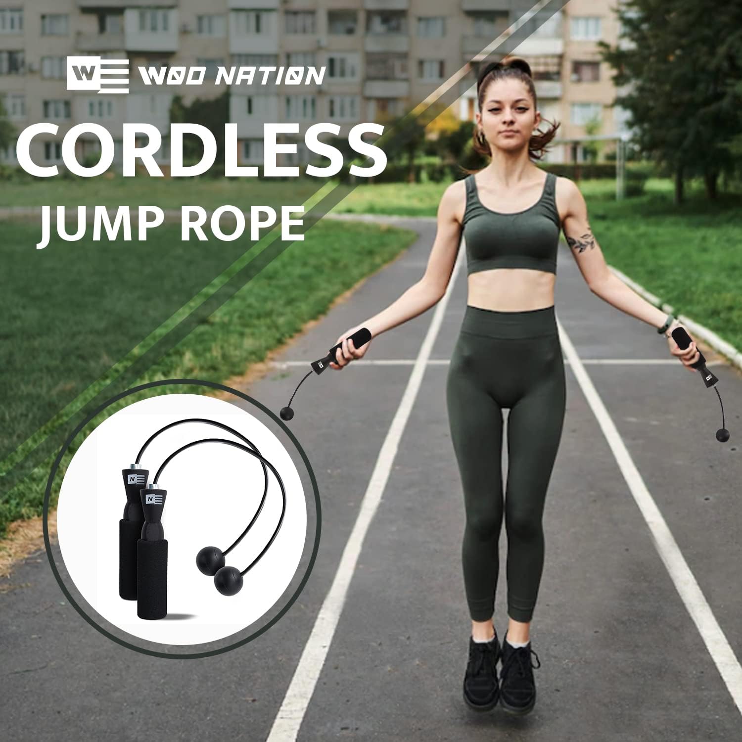 Cordless Jump Rope With Counter, 2 In 1 Weighted Ropeless Skipping Rope Kids Women Men Adjustable Digital Smart Jump Ropes Fitness Workout Boxing Speed Traini Cordless Jump Rope With Counter, 2 In 1 Weighted Ropeless Skipping Rope Kids Women Men Adjustable Digital Smart Jump Ropes Fitness Workout Boxing Speed Traini