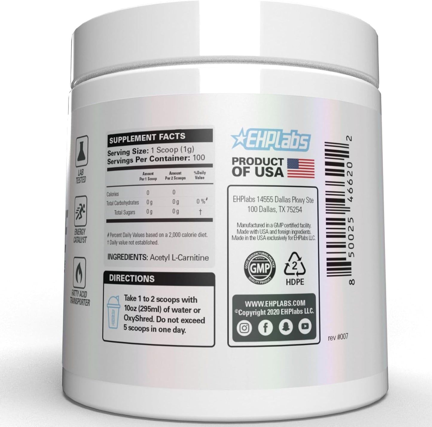 EHPLabs Acetyl L-Carnitine 100g