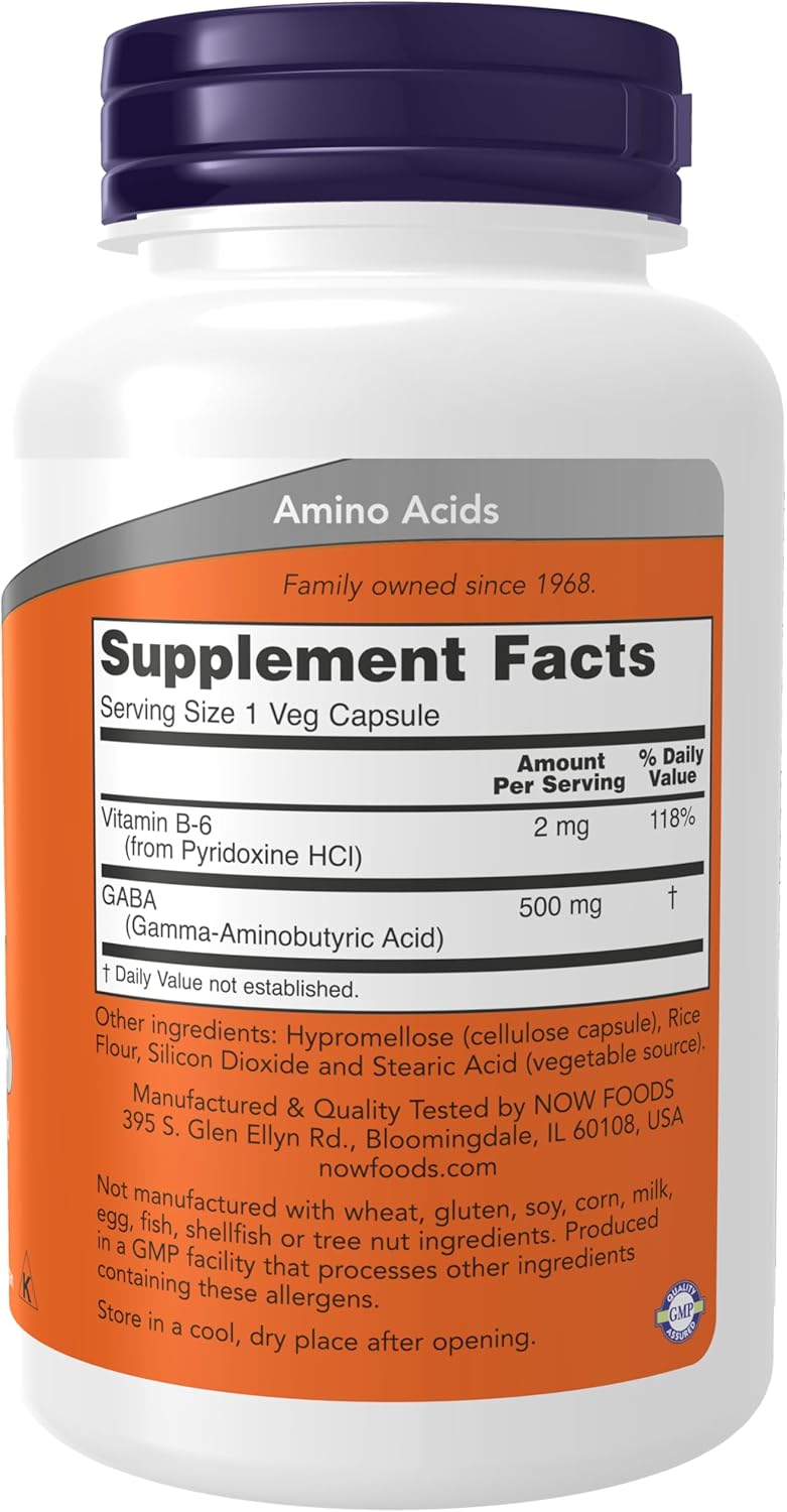 NOW Gaba 500mg 100 vcaps