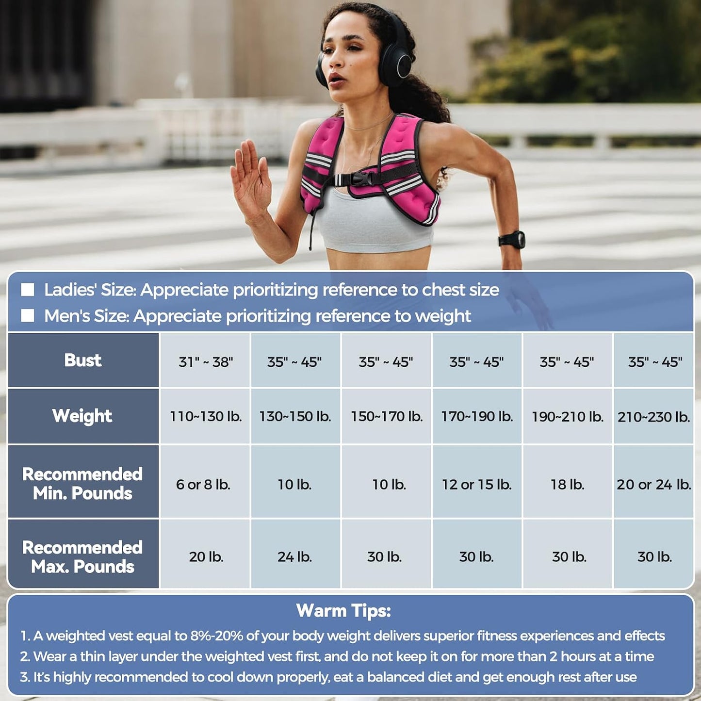 Zeerun Weighted Vest Pink
