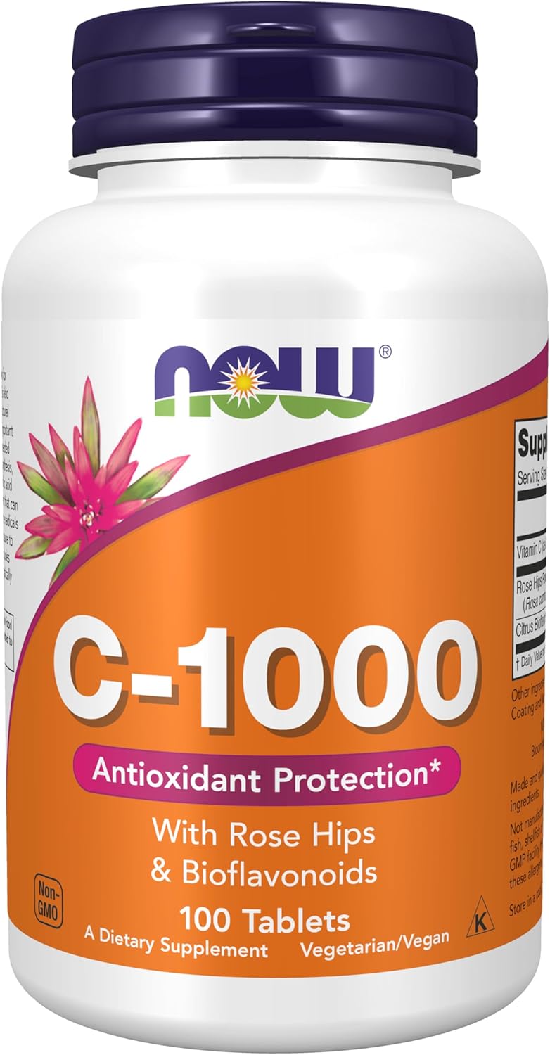 NOW Vitamin C-1000 100ct with rose hips & bioflavonoids 100ct