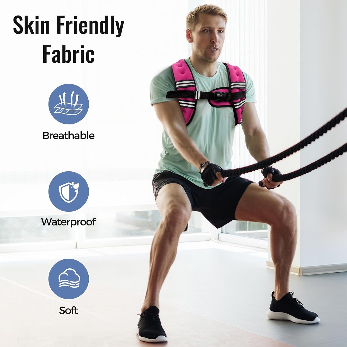 Zeerun Weighted Vest Pink