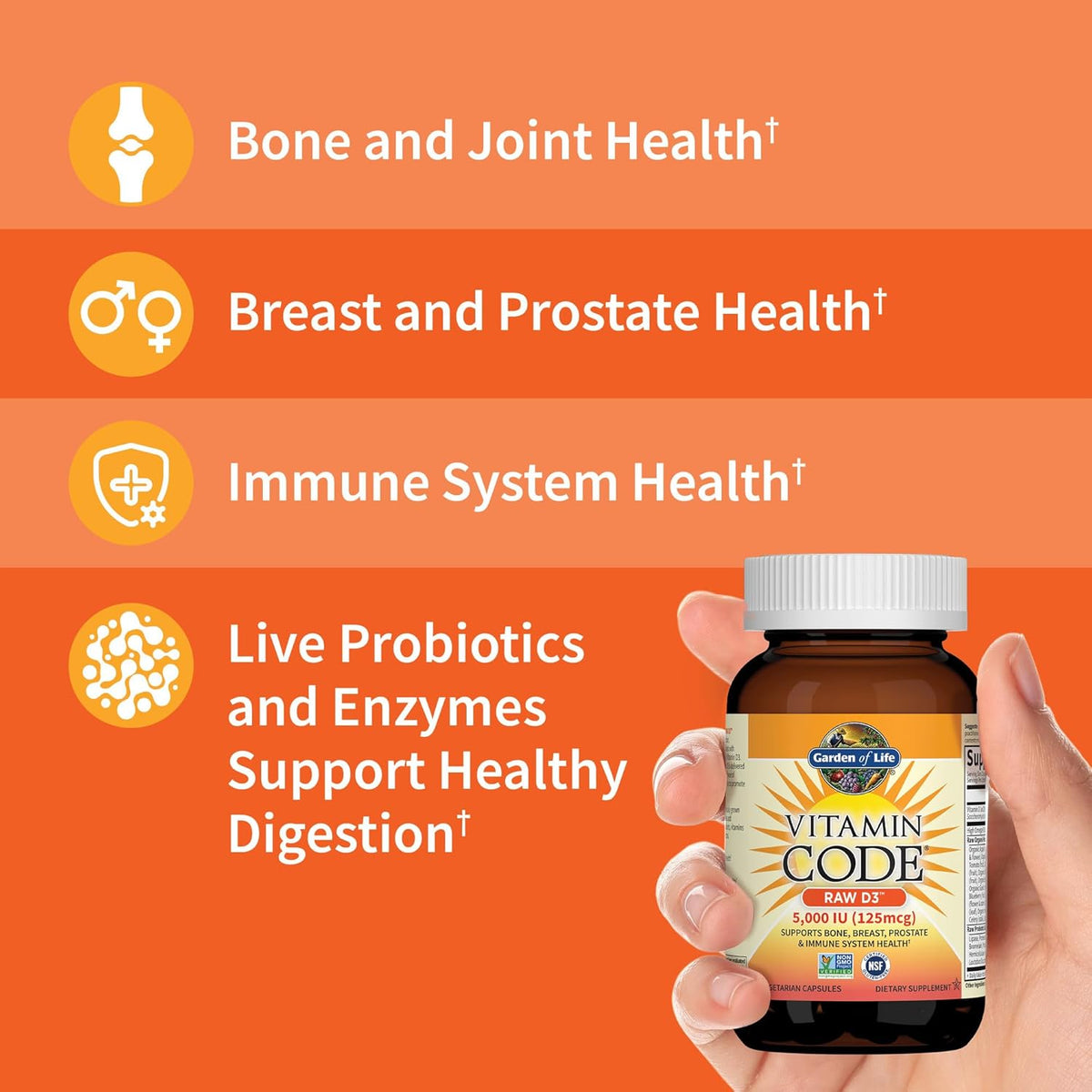 Garden of Life Vitamin Code Raw D3 5000