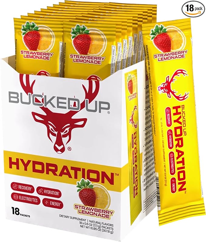 Bucked Up Hydration Strawberry Lemonade 18pack