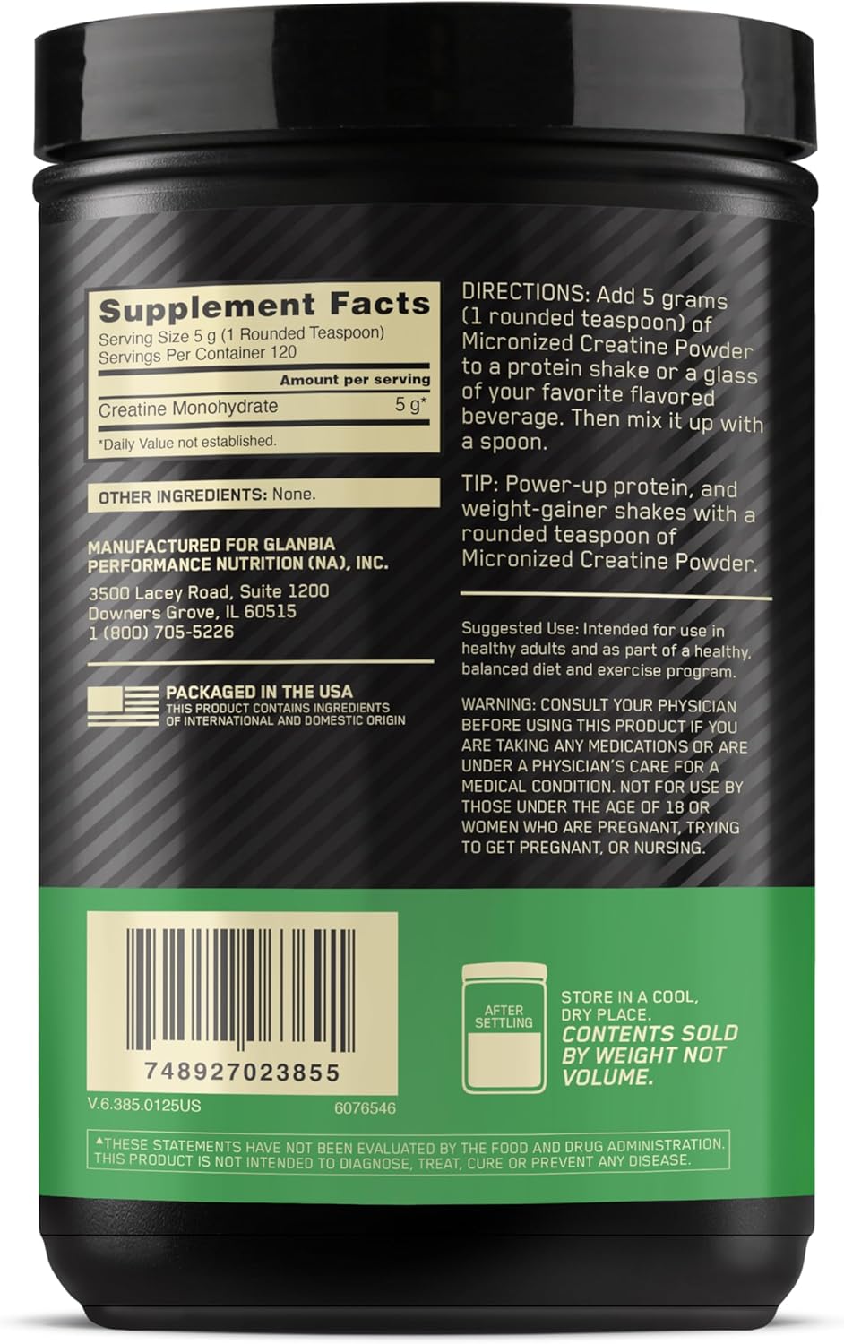 ON Creatine Monohydrate Powder