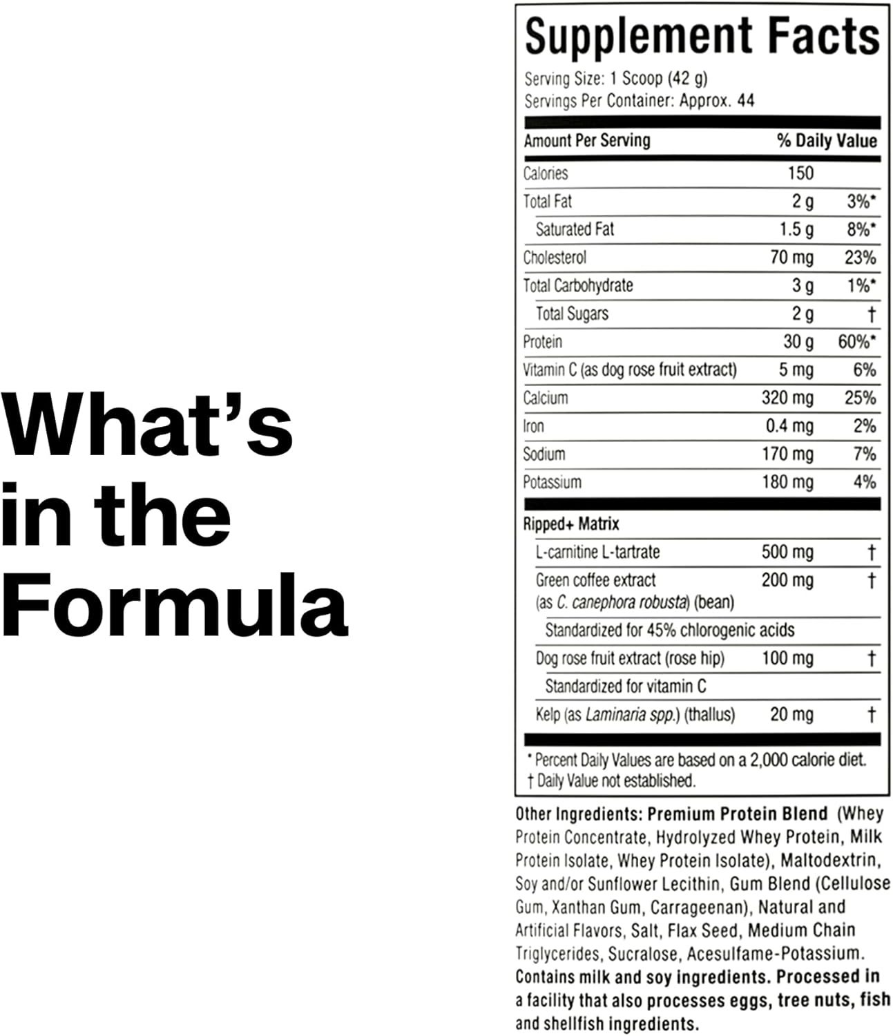 MuscleTech Nitro Tech Whey Protein Ripped 4lb