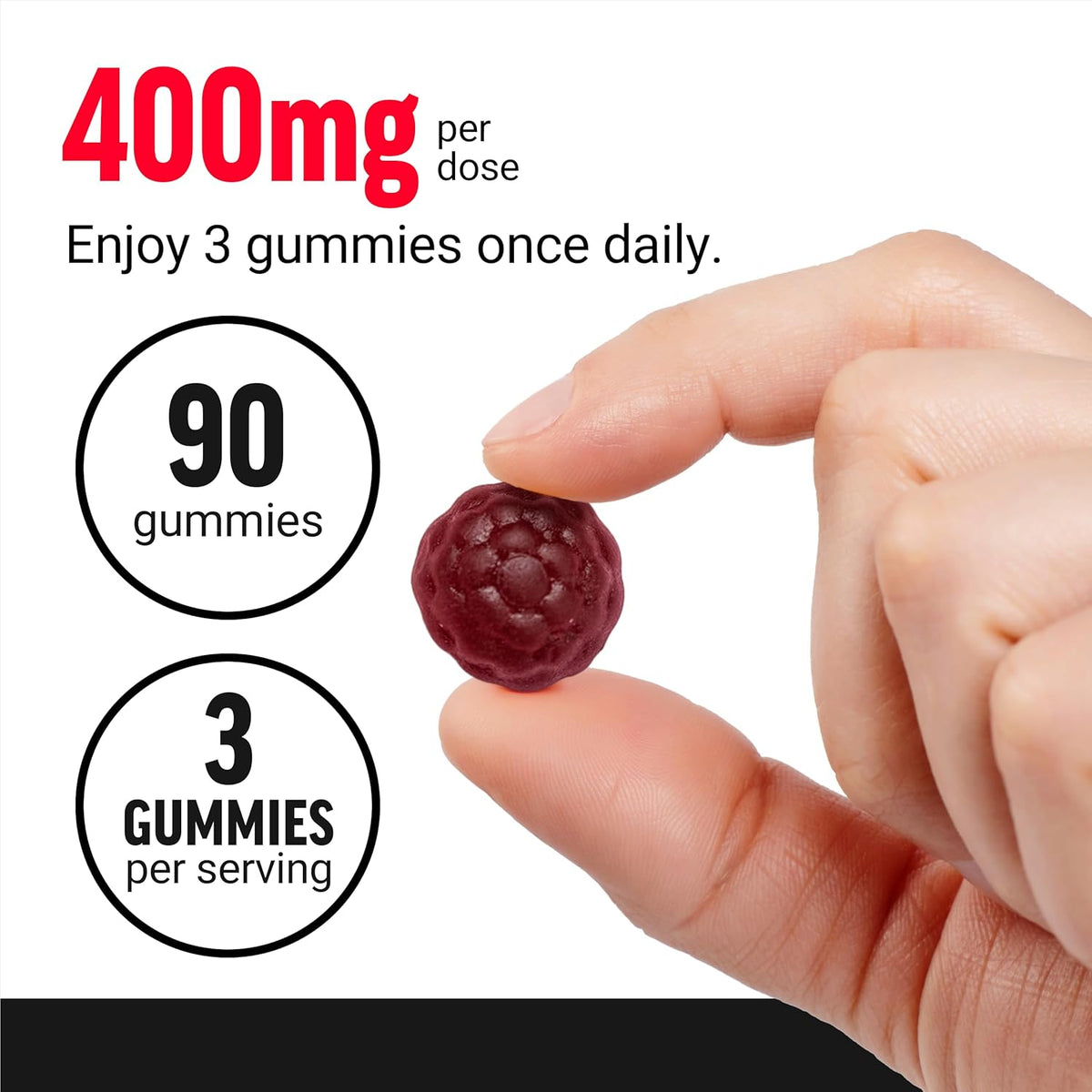 Force Factor Long Jack Gummies, Mixed Berry Lemonade 90ct