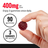 Force Factor Long Jack Gummies, Mixed Berry Lemonade 90ct