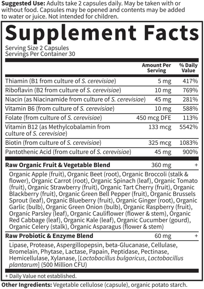 Garden of Life Vitamin Code Raw B Complex 60ct
