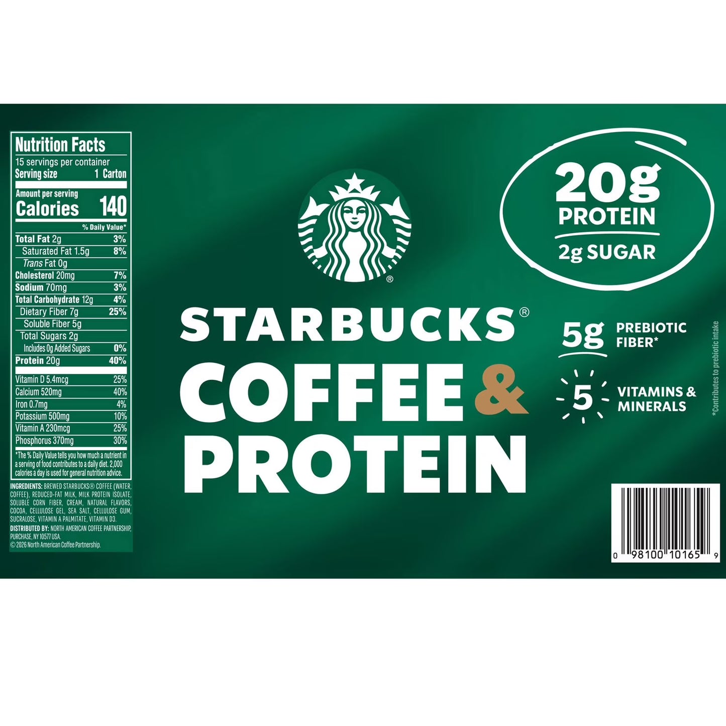 Starbucks Coffee & Protein Cafe Mocha Drink 11 oz. 15 pk.