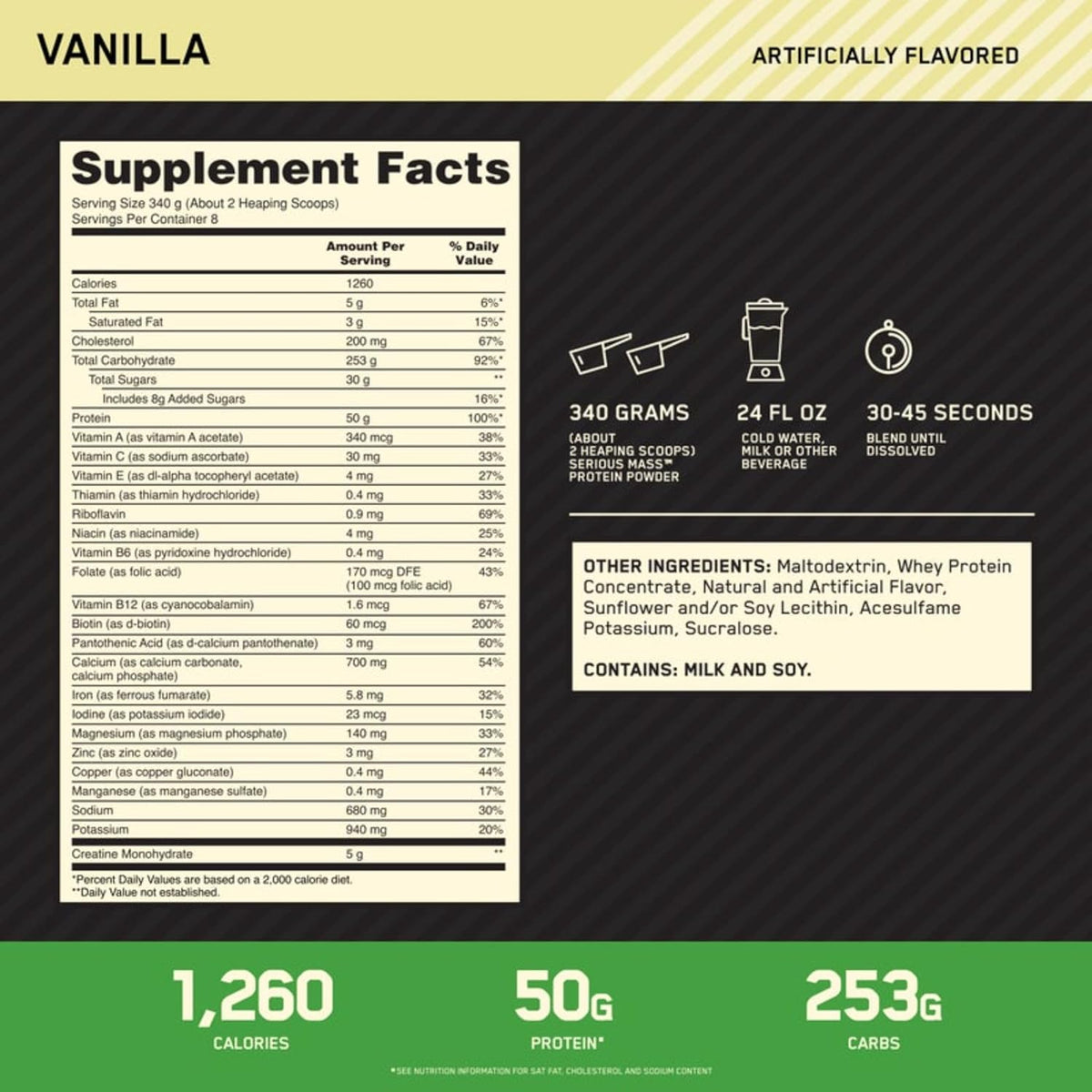 Optimum Nutrition Serious Mass 6lb