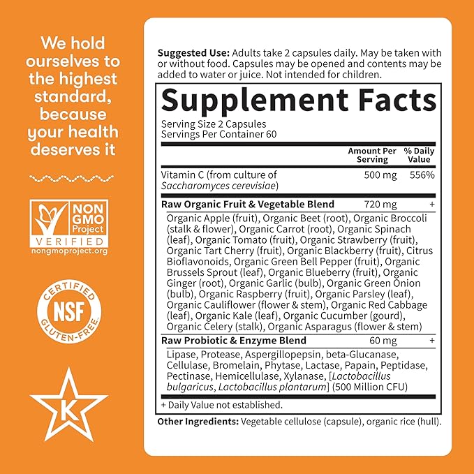 Garden of Life Vitamin Code Vitamin C 500mg 60 caps