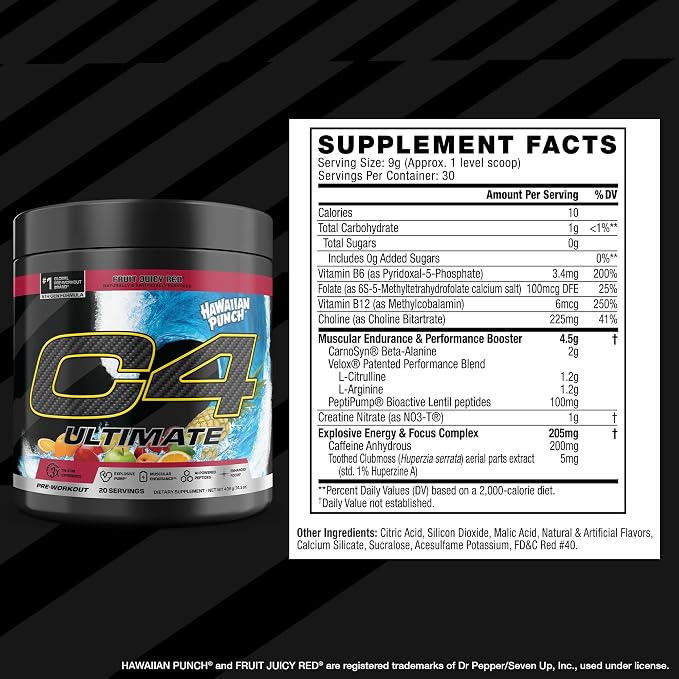 C4 Ultimate Pre-workout Powder 20 serv
