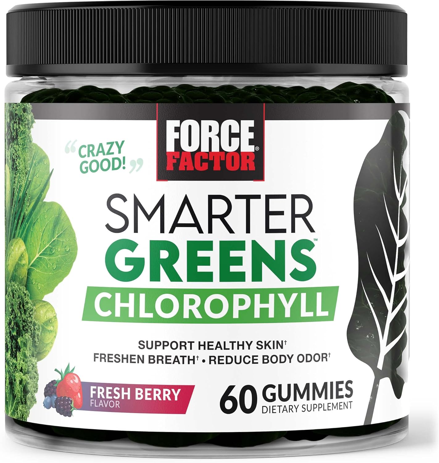 Force Factor Smarter Greens Chlorophyll Gummies 60ct
