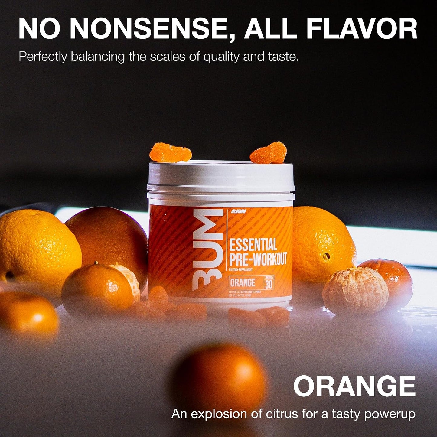 BUM Raw Essential Pre-Workout 30sv Orange