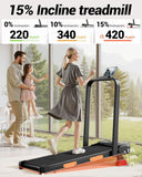 LONTEK Walking Pad With Handle and Incline