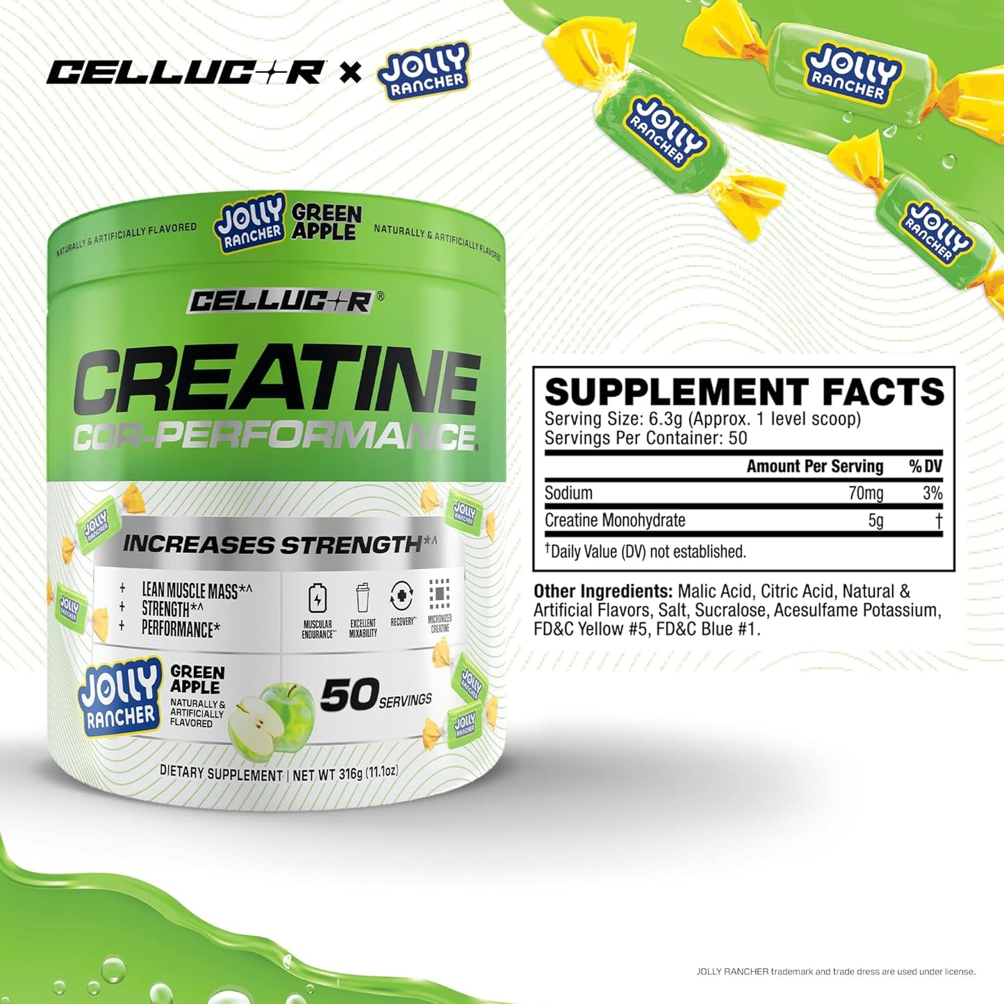 Cellucor Micronized Creatine Monohydrate Powder - 50 servings