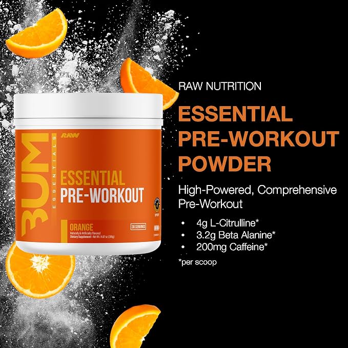 BUM Raw Essential Pre-Workout 30sv Orange