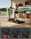 LONTEK Walking Pad With Handle and Incline