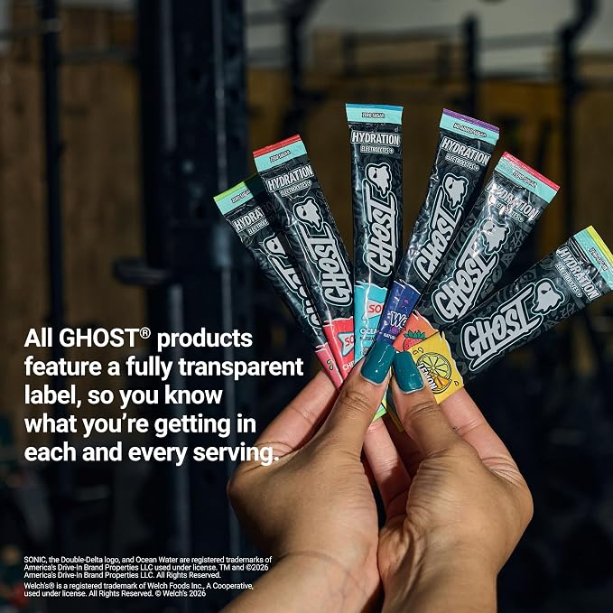 Ghost Hydration + Electrolytes sticks 24 pk Strawbango