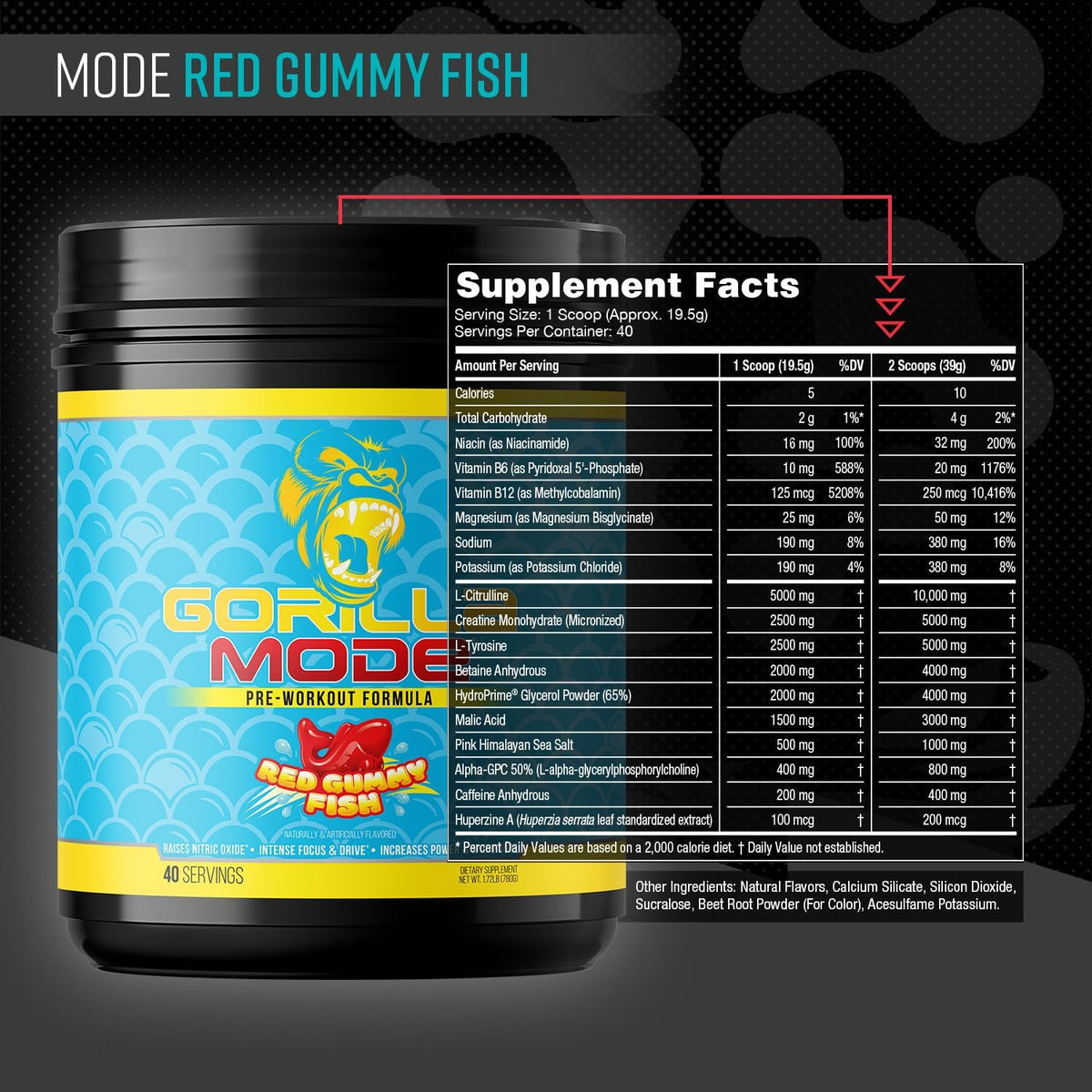 Gorilla Mind Gorilla Mode Pre-Workout 40sv
