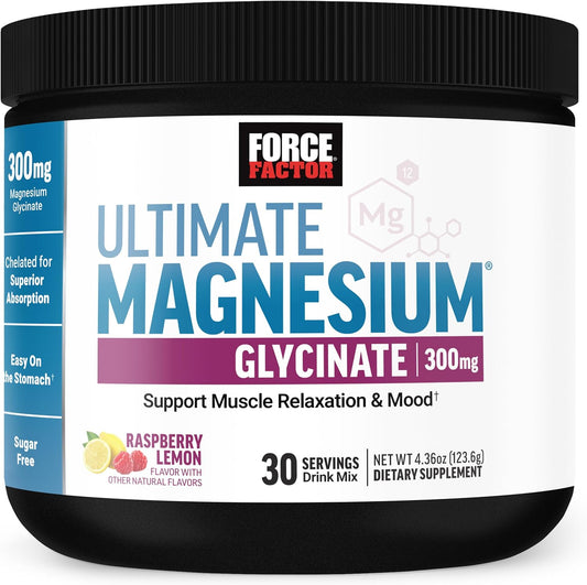 Force Factor Ultimate Magnesium Glycinate 30sv Raspberry Lemon