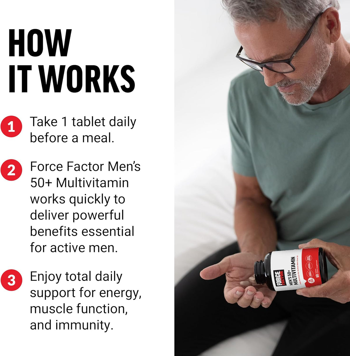 Force Factor Men's 50+ Multivitamin 60ct