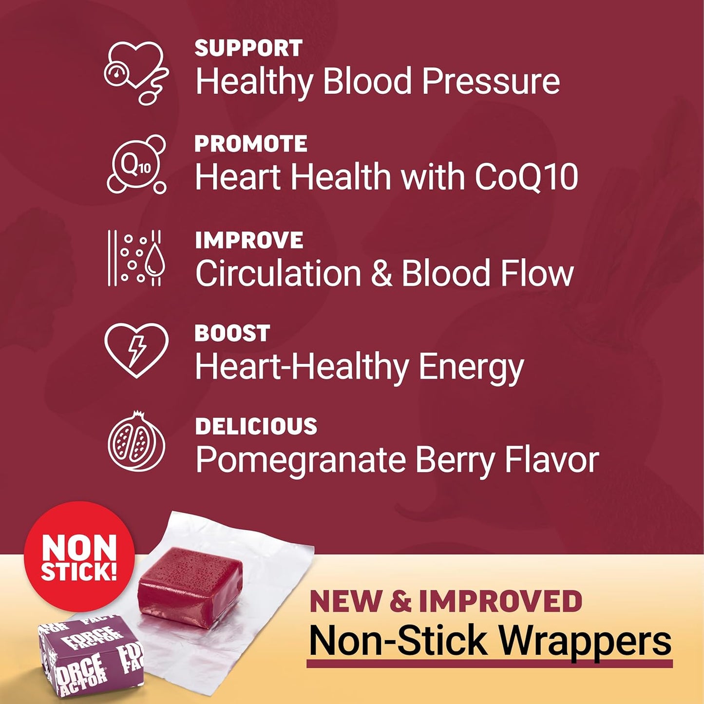 Total Beets Ultimate Heart Health  Chews 60ct Black Cherry