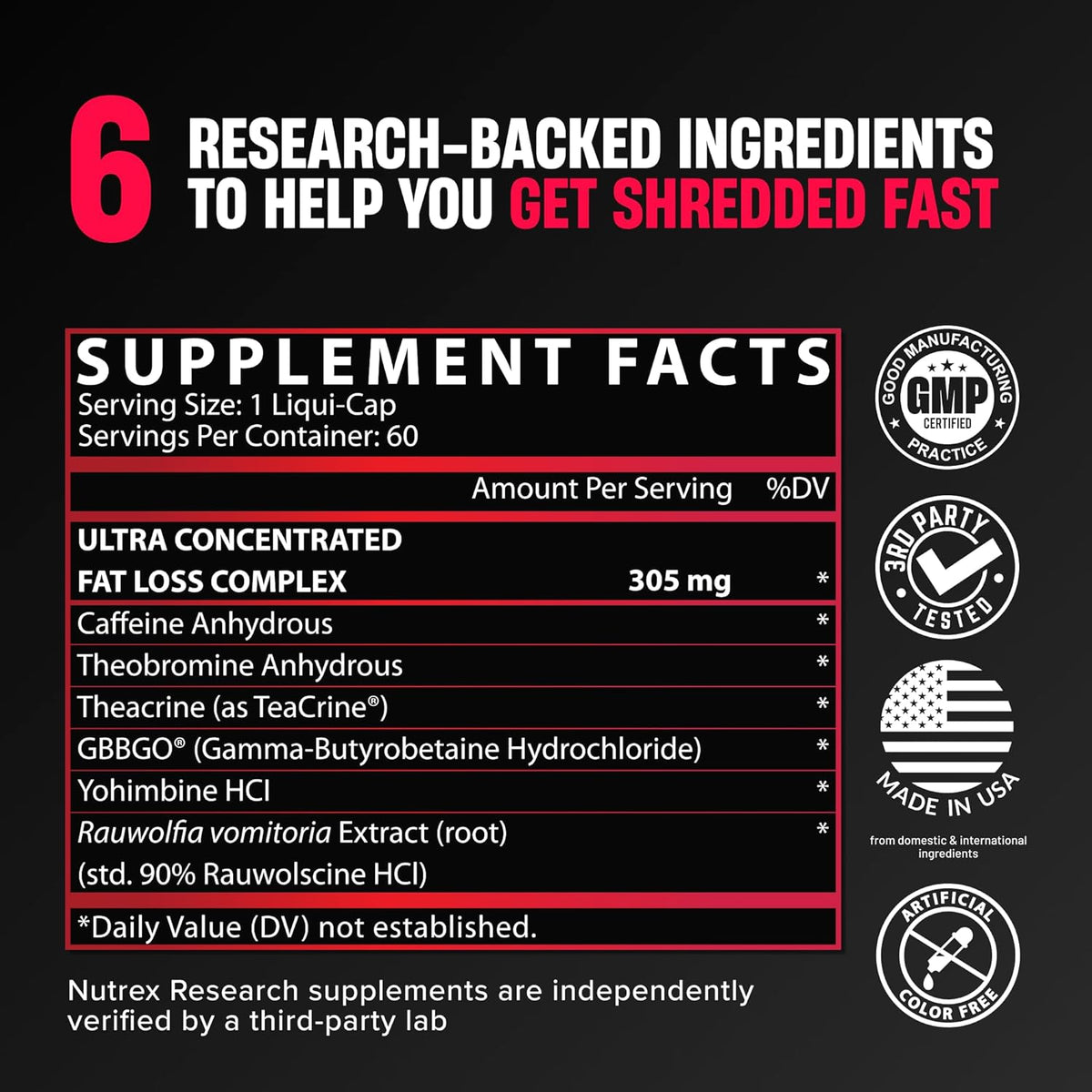 Nutrex Lipo 6 Black Ultra Concentrate 60caps