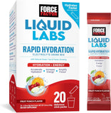 Force Factor Liquid Labs Hydration + Energy 20 stick packs- Fruit Punch