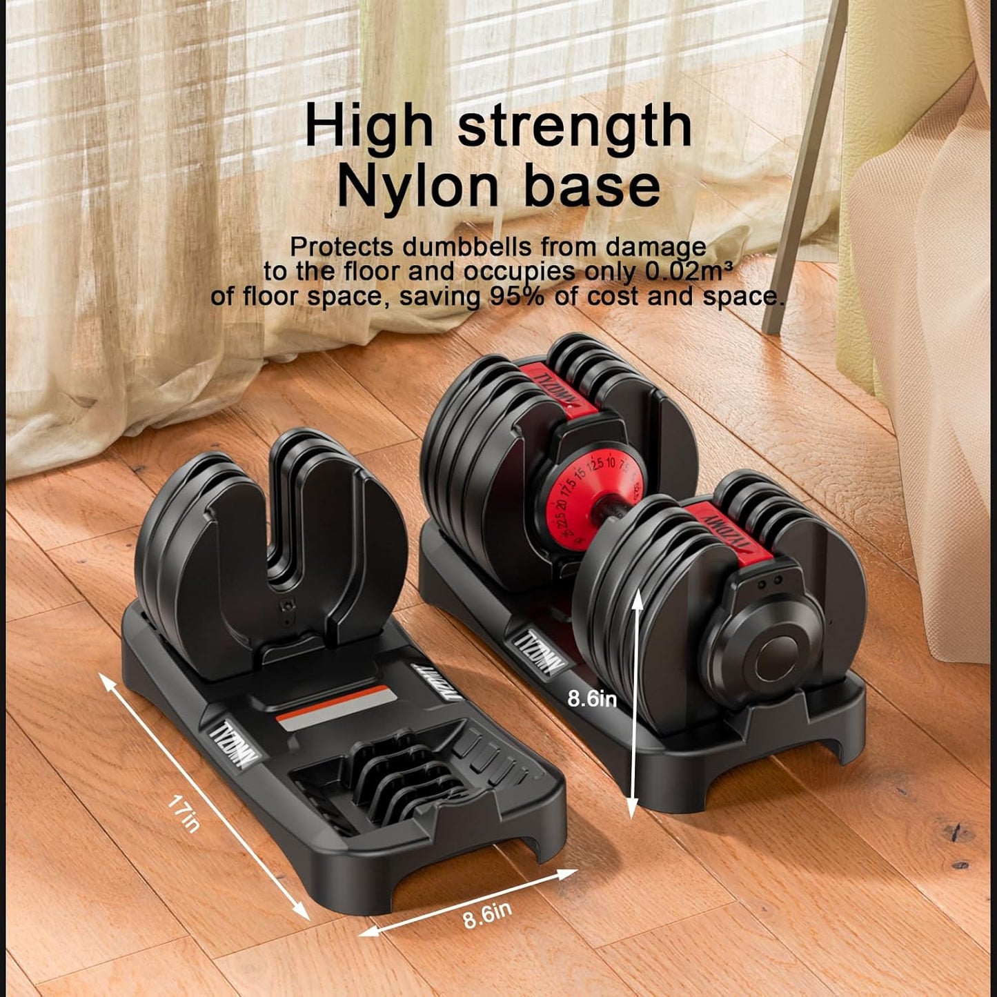 52.5lb Adjustable Dumbbell Pair (Set of 2)