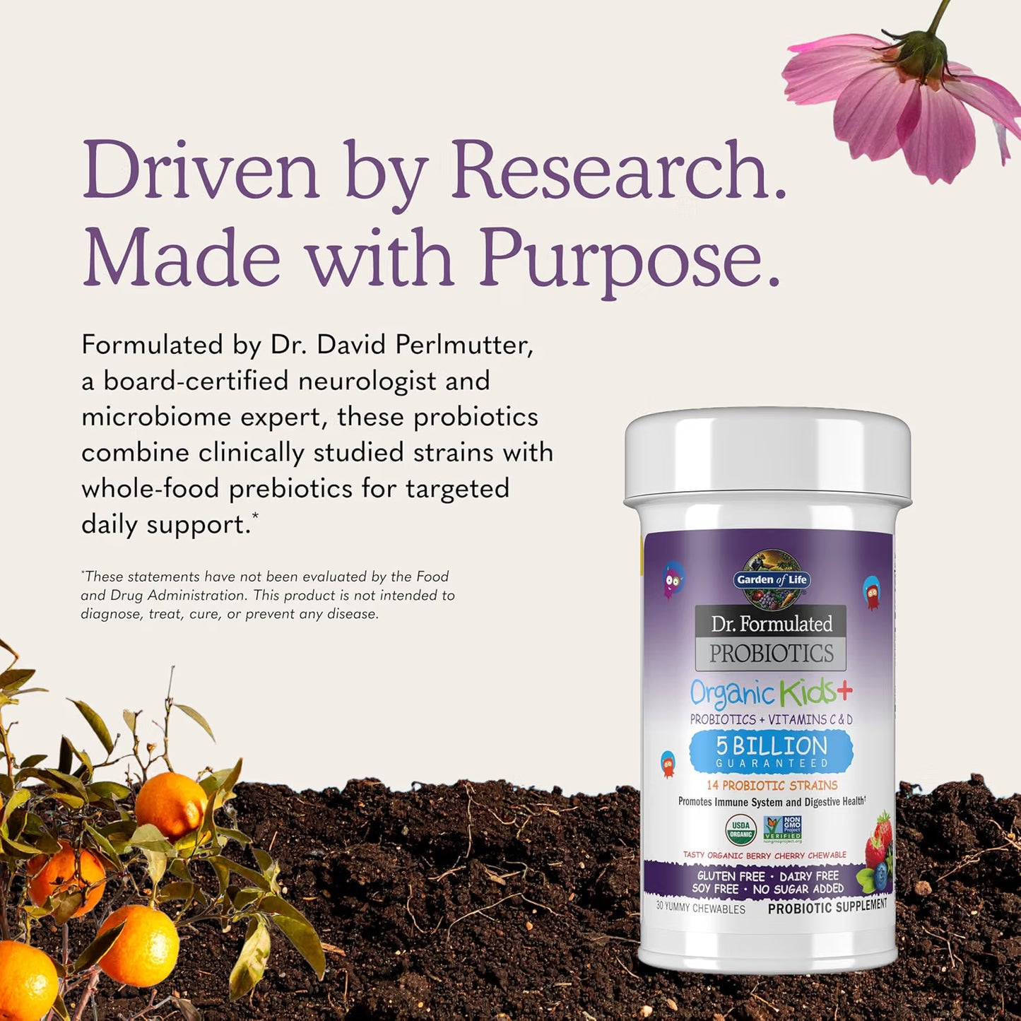 Garden of Life Dr. Formulated Organic Kids+ Probiotics 30ct