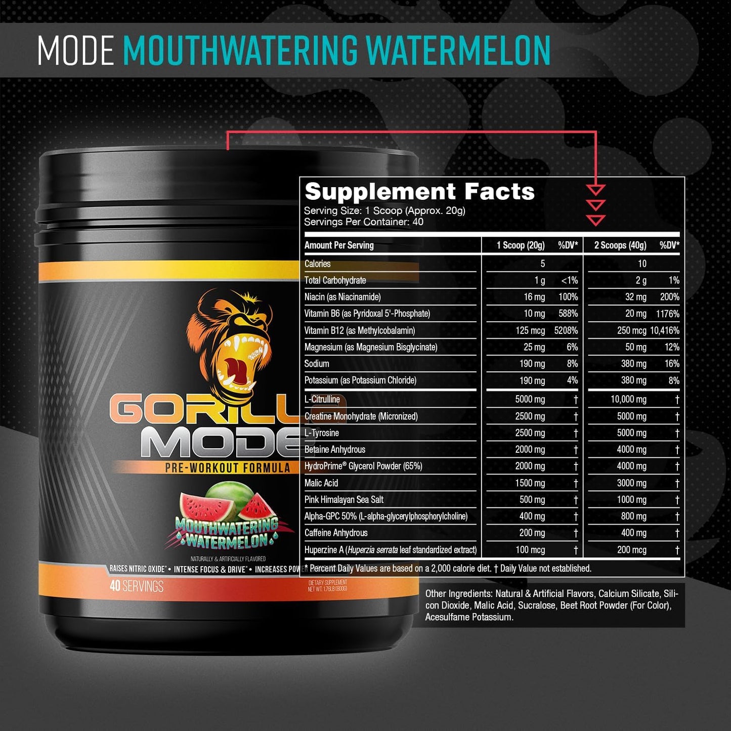 Gorilla Mind Gorilla Mode Pre-Workout 40sv