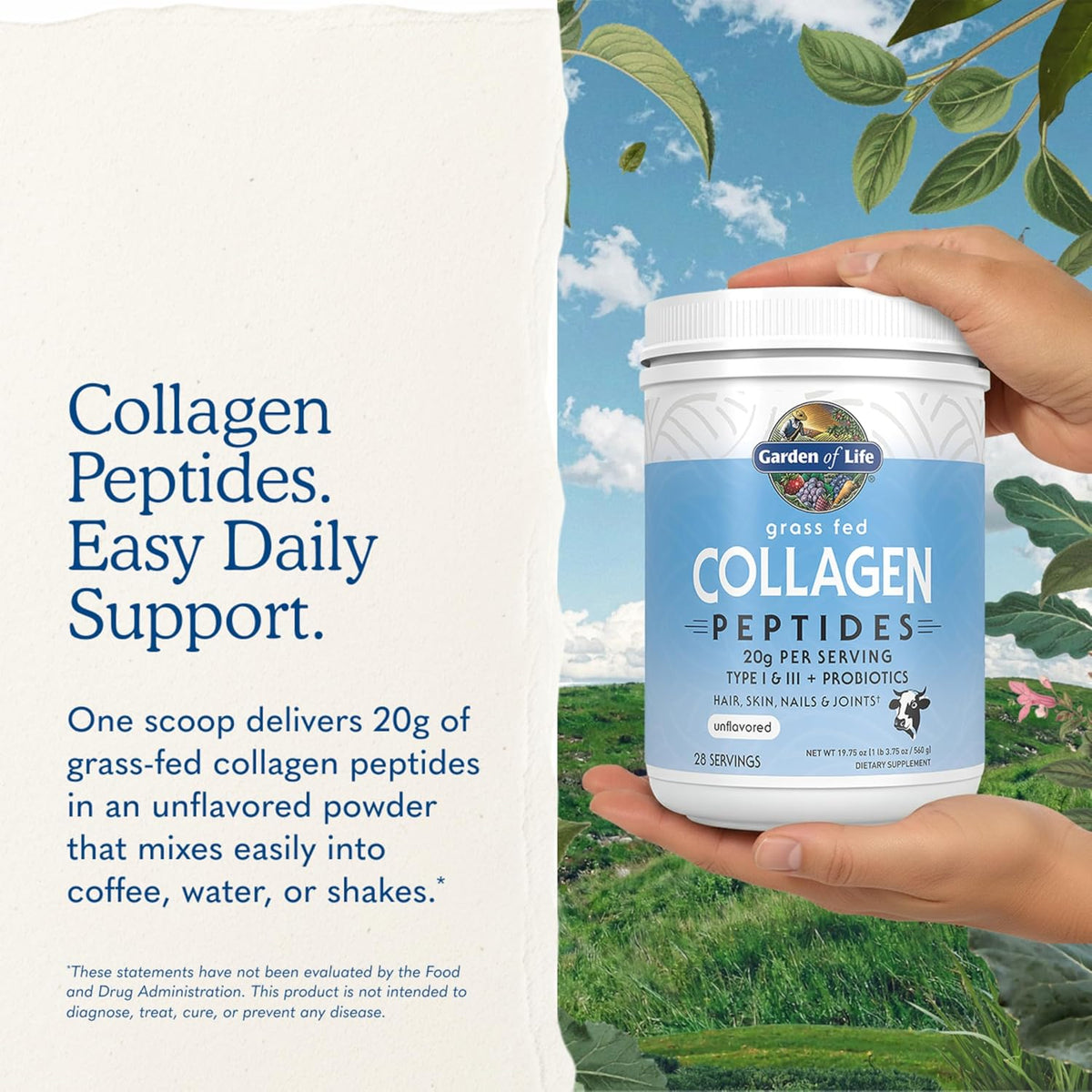 Garden of Life Collagen Peptides Powder 28sv