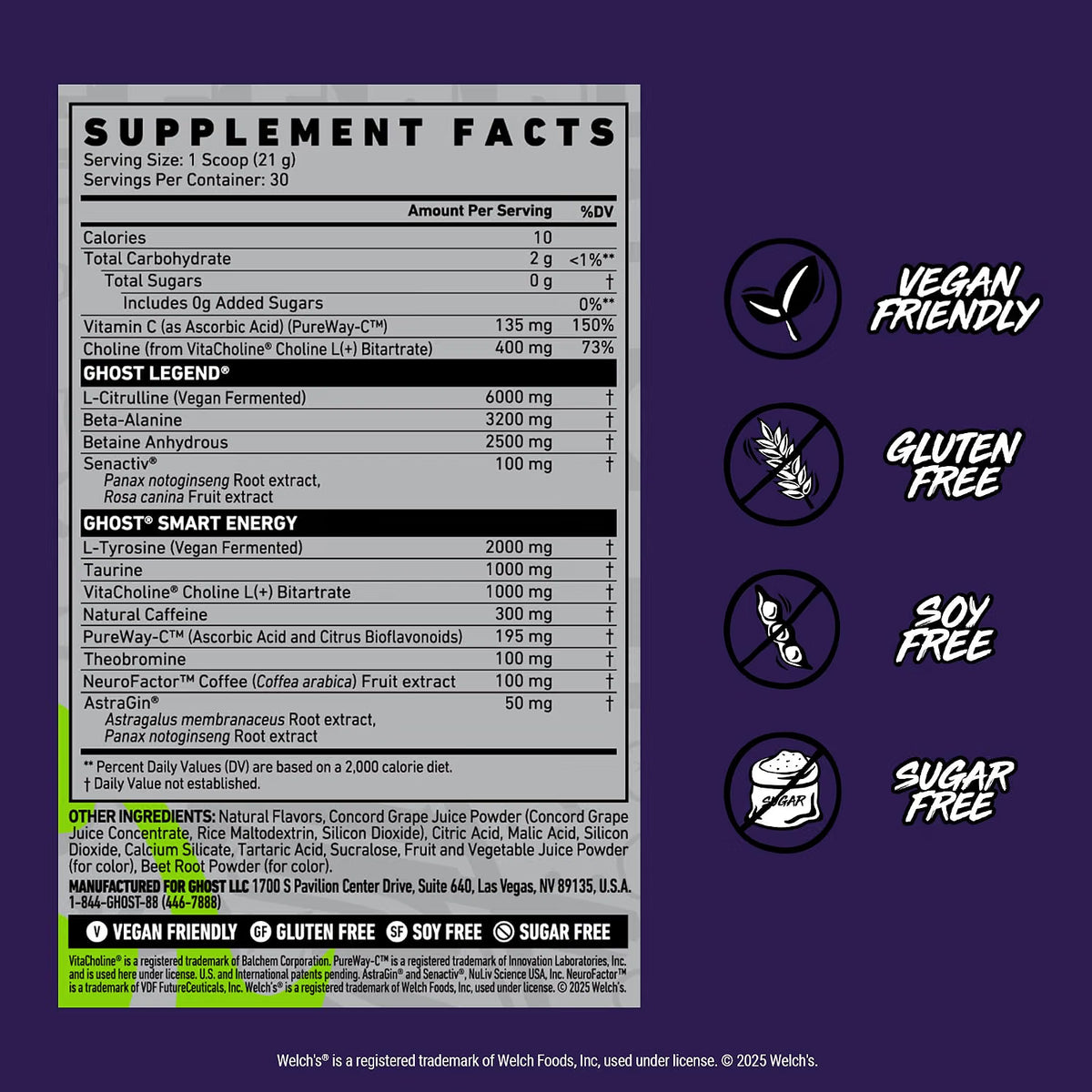 Ghost Legend V4 pre-workout 30 sv