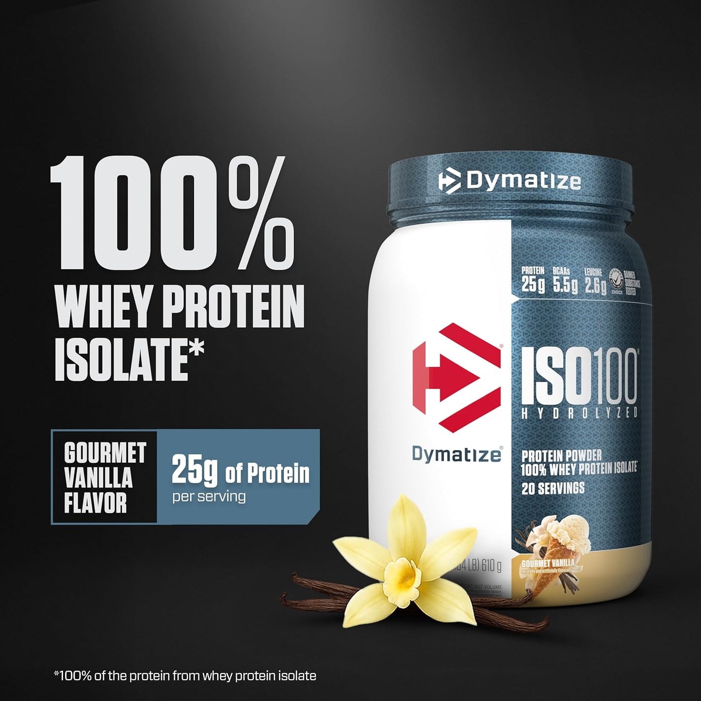 Dymatize ISO 100 Hydrolyzed Protein Powder 1.3lb