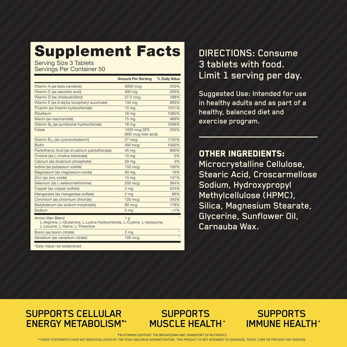 Opti-Men Multivitamin for Active Men