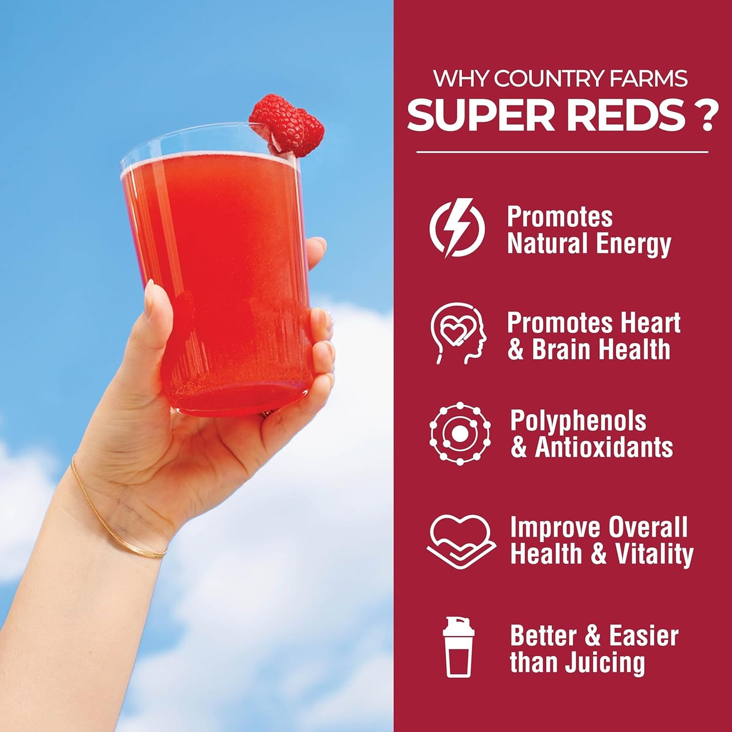 Country Farms Super Reds 20sv Mixed Berry 200g