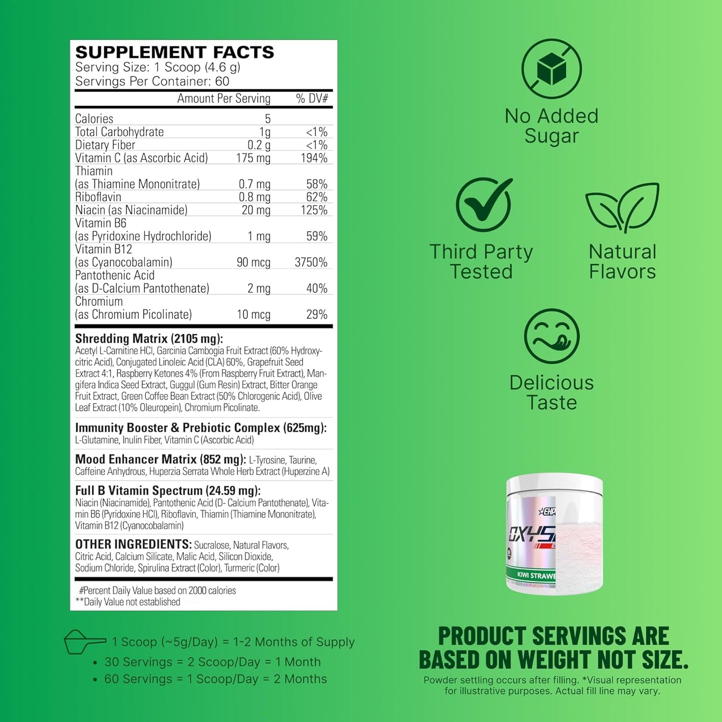 Oxyshred Thermogenic 60sv NON- STIM