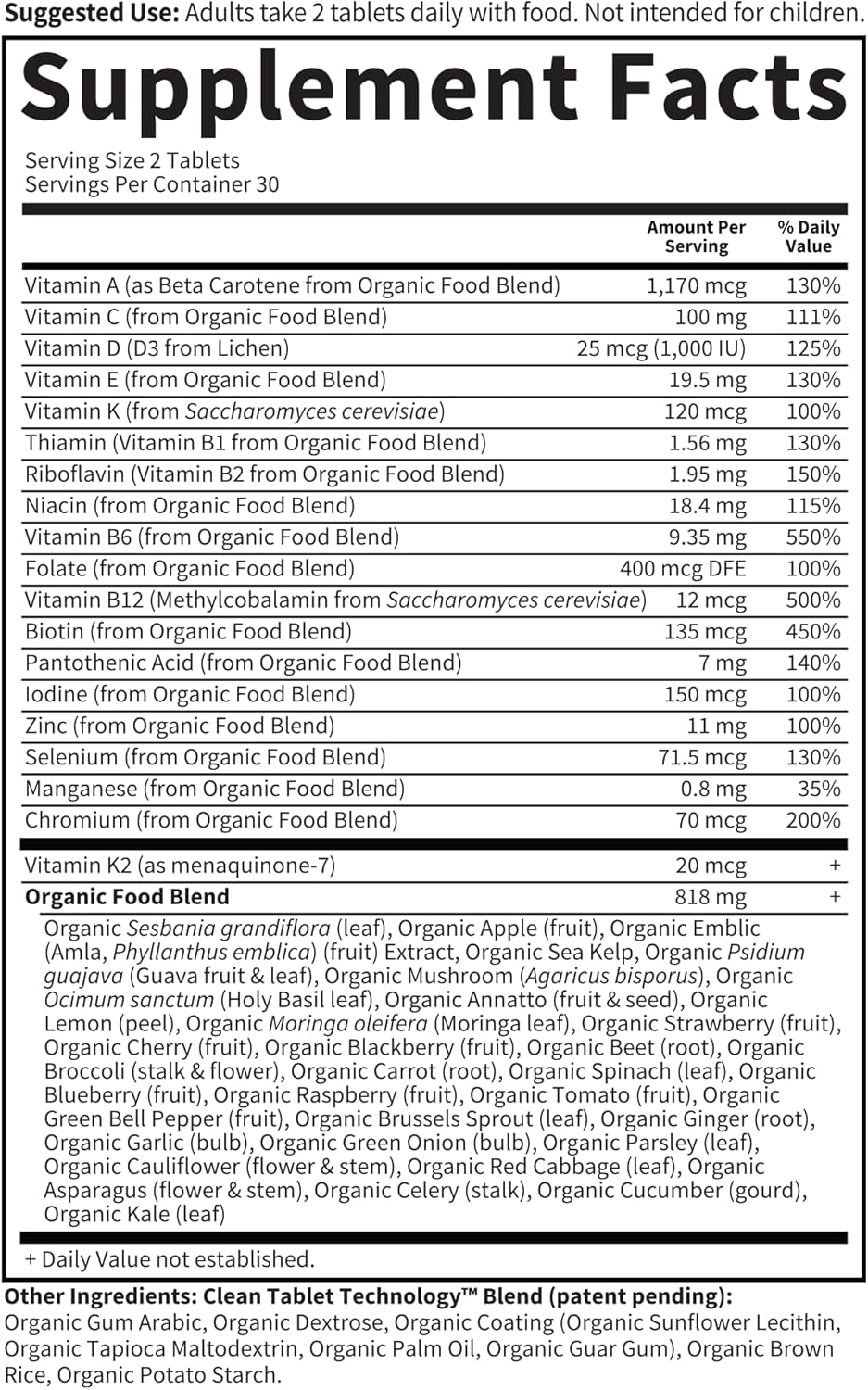 GOL Organics Men's Multivitamin