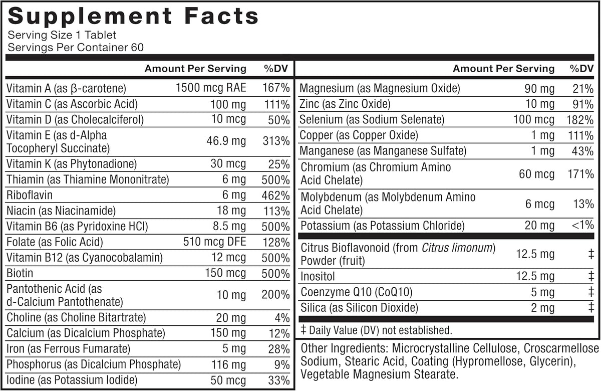 Force Factor Men's 50+ Multivitamin 60ct