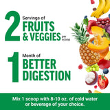 Force Factor Smarter Greens Superfoods + Digestion Powder 30sv Pomegranate Berry