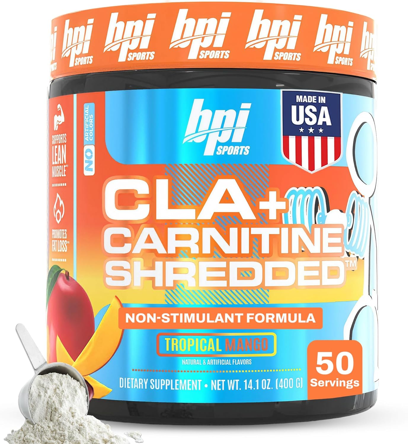 BPI CLA + Carnitine Shredded 50sv Tropical Mango