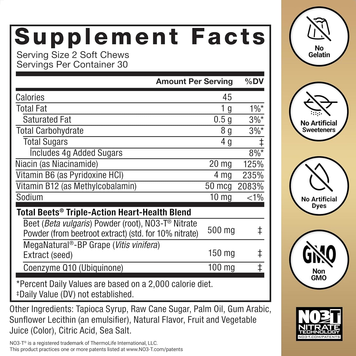 Total Beets Ultimate Heart Health  Chews 60ct Black Cherry