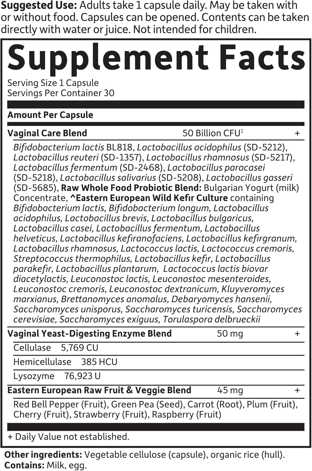 GOL Raw Probiotic Vaginal Care