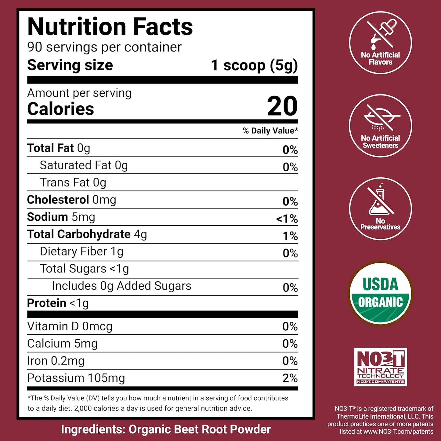 Force Factor Total Beets 90 serv Unflavored