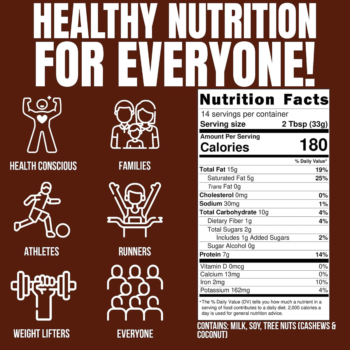 Fit Butters Nut Butter 16oz Cashew Butter